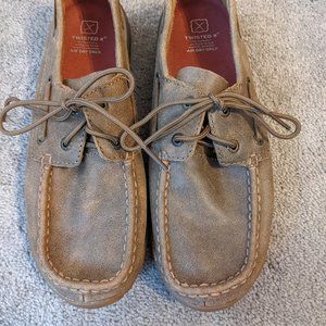 Twisted X Women's Bomber Brown Boat Shoes